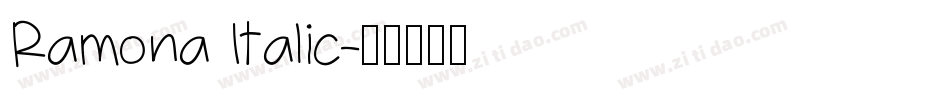Ramona Italic字体转换